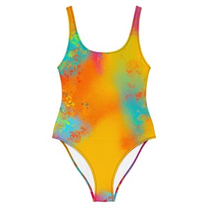 Graffiti Spray-Multicoloured-Punkdemonium-One-Piece Swimsuit (XS-3XL)