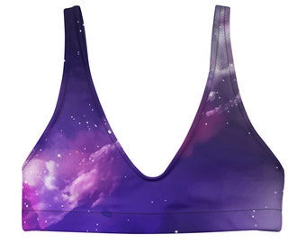 Galaxy-Punkdemonium-Recycled padded bikini top (sizes from XS-3XL)