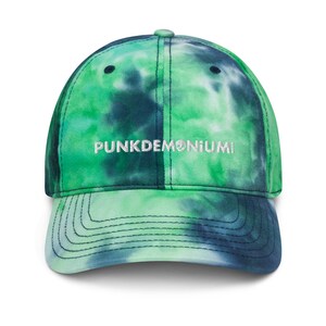 Punkdemonium-Embroidery-Cotton Tie dye hat (available in four colour variations)
