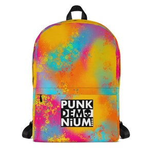 Graffiti Spray-Multicolour-Punkdemonium-Backpack (with laptop compartment)