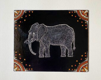 12”x18” Wall art fabric paints elephant velvet modern home décor picture poster 