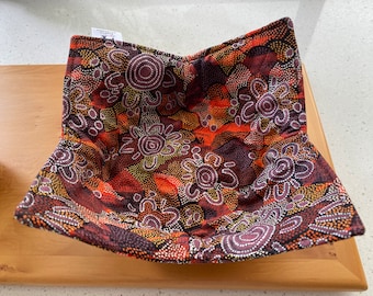 100% Cotton/Microwave/Reversible/Bowl Cozy/cozie/bowl hot pad/bowl holder/soup bowl/ice cream holder/Indigenous/caravan