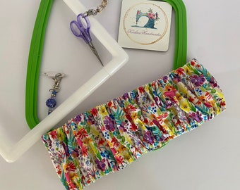 Meadow Mashup of Colourful flowers/Cotton Grime Guards for Cross Stitch & Embroidery  Qsnaps or Hoops.