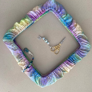 Mermaid/gold highlight scales/Cotton Grime Guards for Cross Stitch & Embroidery  Qsnaps or Hoops.