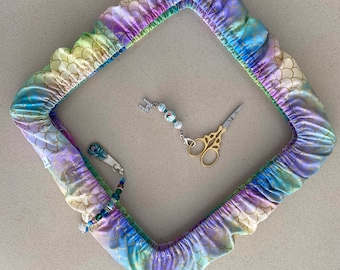 Mermaid/gold highlight scales/Cotton Grime Guards for Cross Stitch & Embroidery  Qsnaps or Hoops.