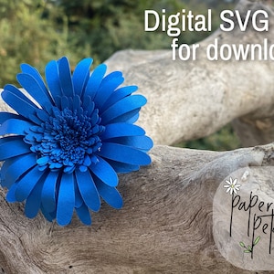 Gerbera Daisy SVG, Paper flowers, SVG Template, Step by Step instructions w/ pictures, DIY, Make Your Own, Daisies, Gerberra