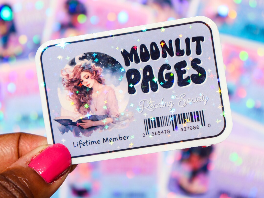 Library Card Sticker | Reading Sticker | Bookworm | Book Club ...