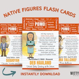 Native American Flash-kaarten | Educatieve bronnen | Hulpbronnen voor thuisonderwijs | Kinderkaarten | Maand van de inheemse volkeren | Afdrukbare Flash-kaarten