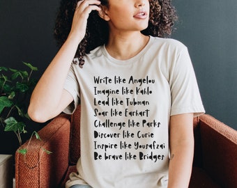 Women's History Month Shirt | Bold Women In History Tee | Teacher Shirt | Feminist Shirt | Gifts for Her | Mother's Day Gift | Booktok