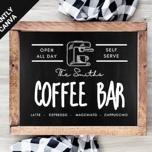 Placa de café | Sinal de café personalizado | Arte de parede para impressão | Decoração de cafeteria | Presente personalizado | Download digital