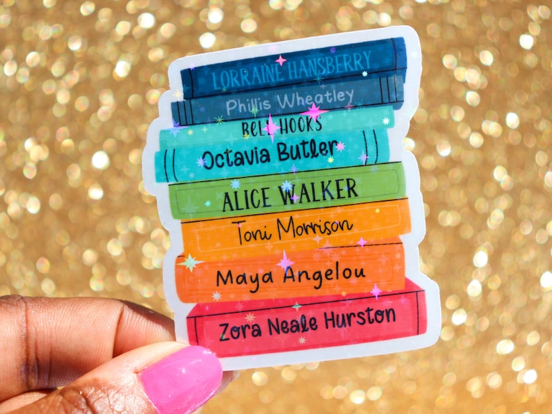 Stickers livresques | autocollant fille noire | Mois de l'histoire des Noirs | Booktok | Sticker pour Kindle et ordinateur portable | Cadeau pour elle | Cadeau pour lecteur | SS1