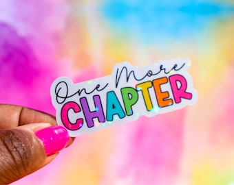 Bookish Stickers | One More Chapter | Reading Sticker | Book Club | Booktok | Stocking Stuffer | Gifts for Her | Book Lover Gift | SS24