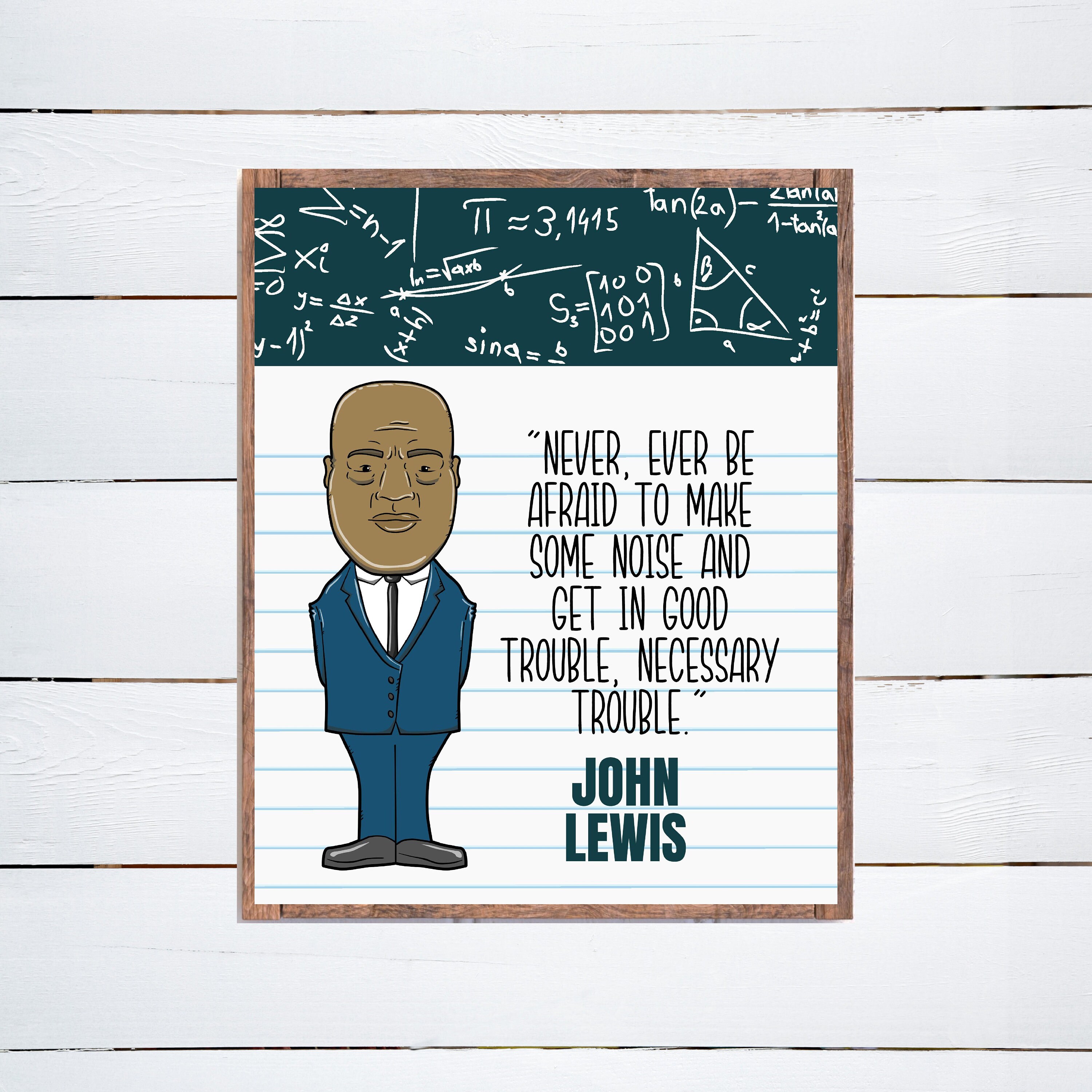 John Lewis Poster Black History Sign Educational Resources Etsy