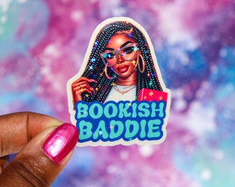 Pegatinas para chicas negras / Pegatinas para libros / Club de lectura / Pegatinas para Kindle y portátiles / Regalo para calcetines / Regalo para ella / Regalo para amantes de los libros / SS20