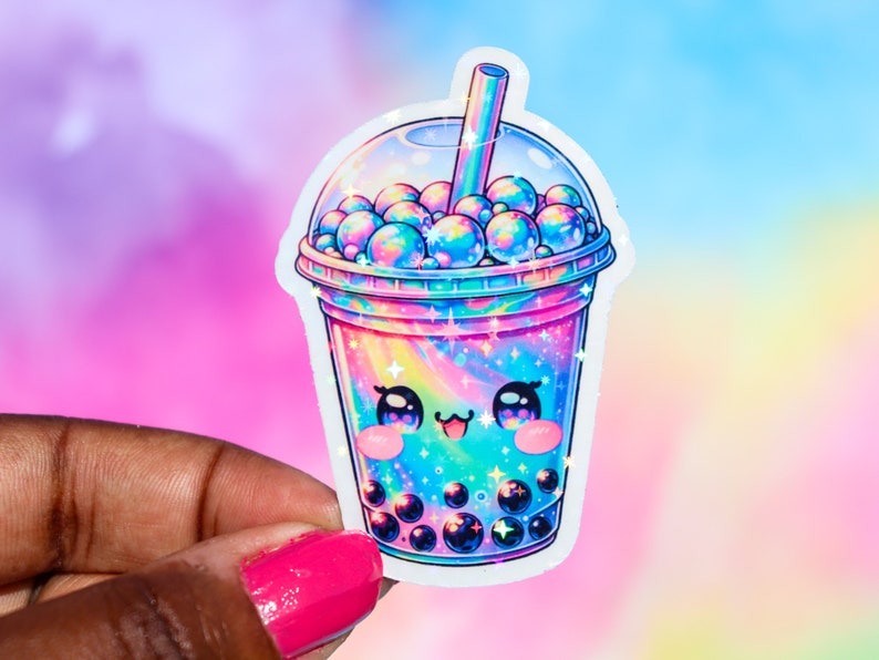 Tapioca Sticker Boba Tea Sticker | Kawaii Stickers | Stickers for Kindles and Laptop ...