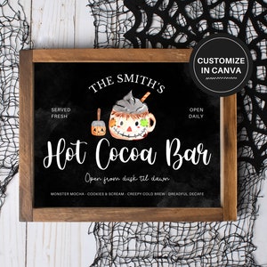 Halloween Coffee Bar Sign | All Hallows Eve Decor | Halloween Wall Art | Spooky Decor | Fall Coffee Bar | Printable Wall Art