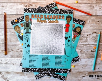 Black History Month Activities | Teachers Printables | Homeschool Curriculum | Crossword Puzzles | Word Search | Printable Worksheets