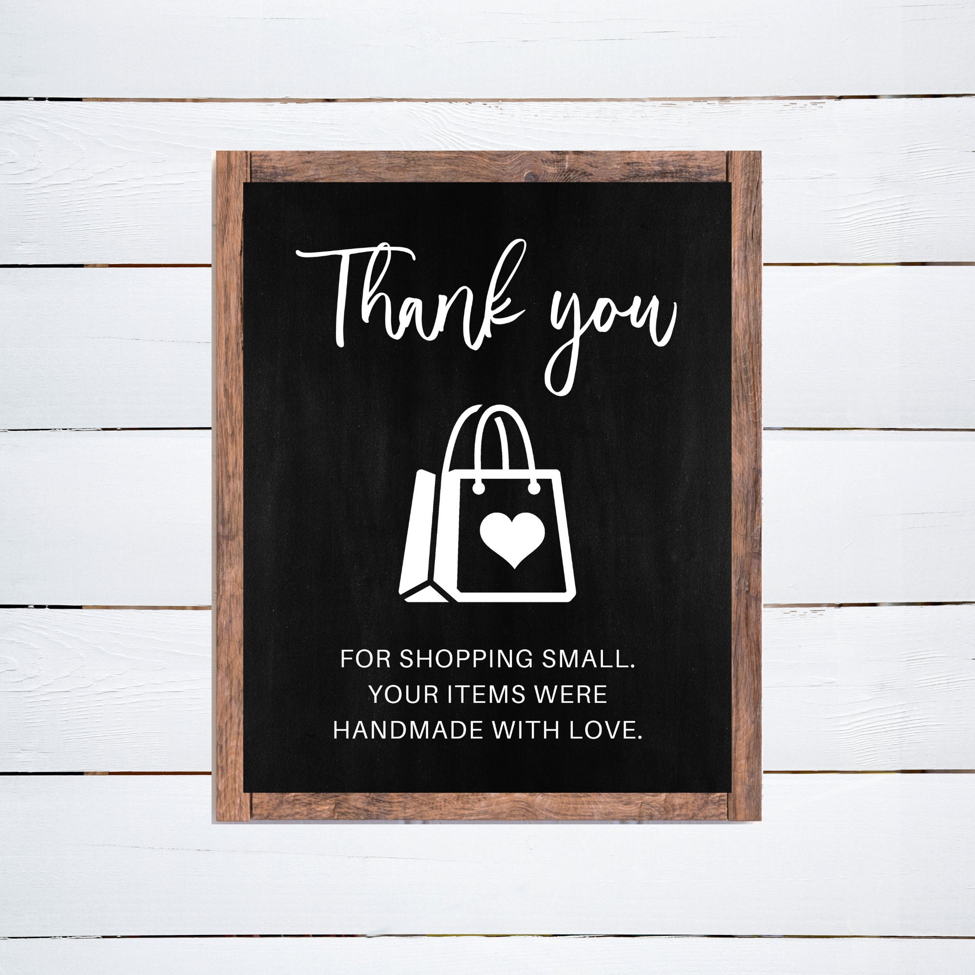 Thank You for Shopping Small Sign Shop Local Sign Small - Etsy