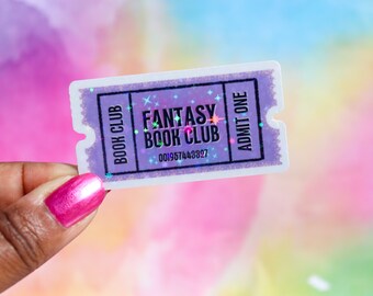 Adesivos de livros | Clube do livro de fantasia | Adesivo para Kindle e laptop | Booktok | Presentes para ela | Presente para amantes de livros | Presente de Natal | SS14