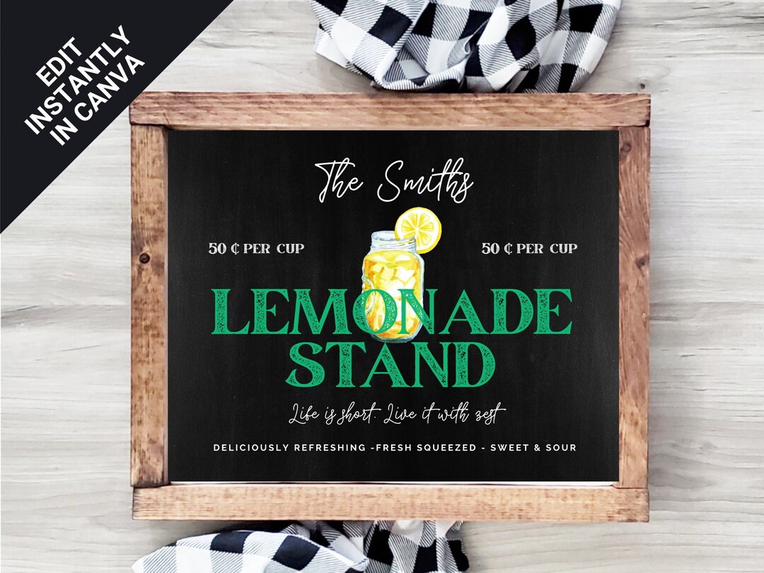 Lemonade Sign | Personalized Lemonade Sign | Summer Wall Art ...