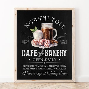 Hot Cocoa Bar Sign | Christmas Coffee Bar Decor | Coffee Bar Sign | Christmas Printables | Printable Holiday Decor | Printable Wall Art