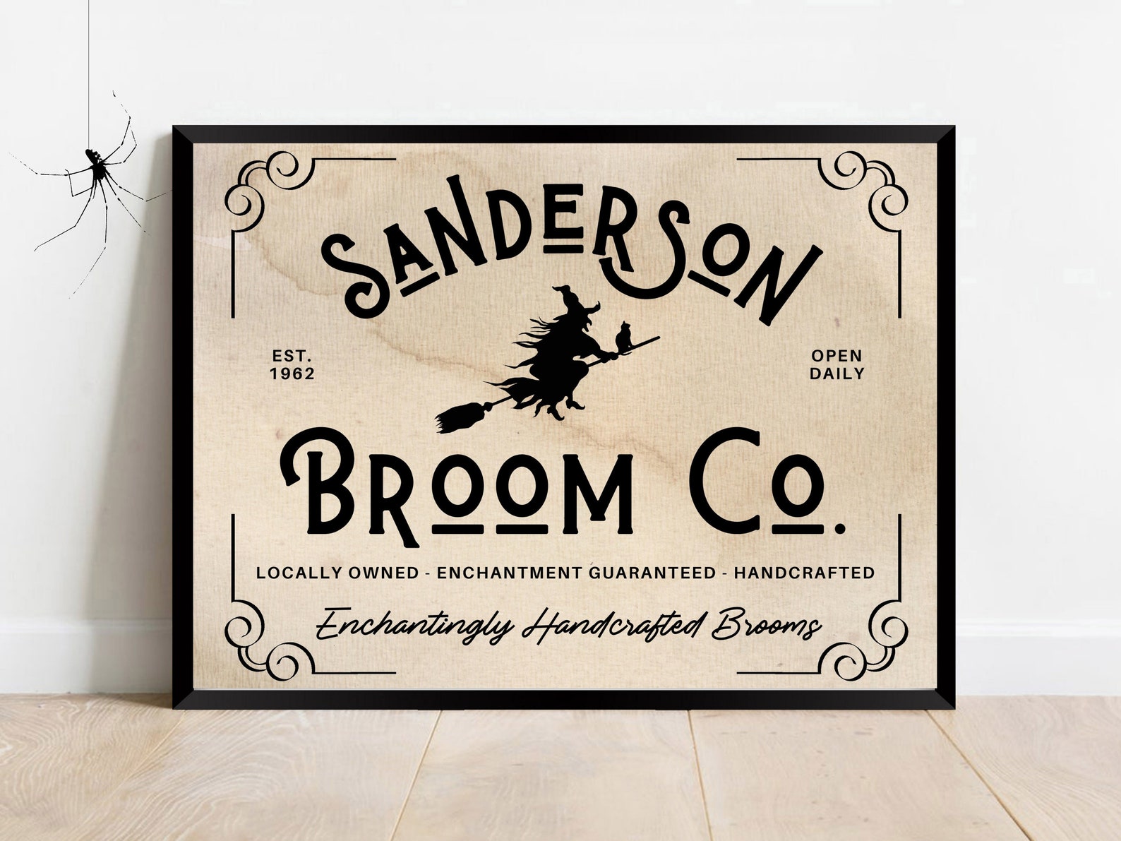 Halloween Witch Sign Halloween Printable Broom Company | Etsy