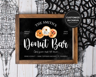 Halloween Donut Bar Sign | Halloween Party Decor | All Hallows Eve Decor | DIY Donut | Donut Party Sign | Spooky Decor | Digital Download