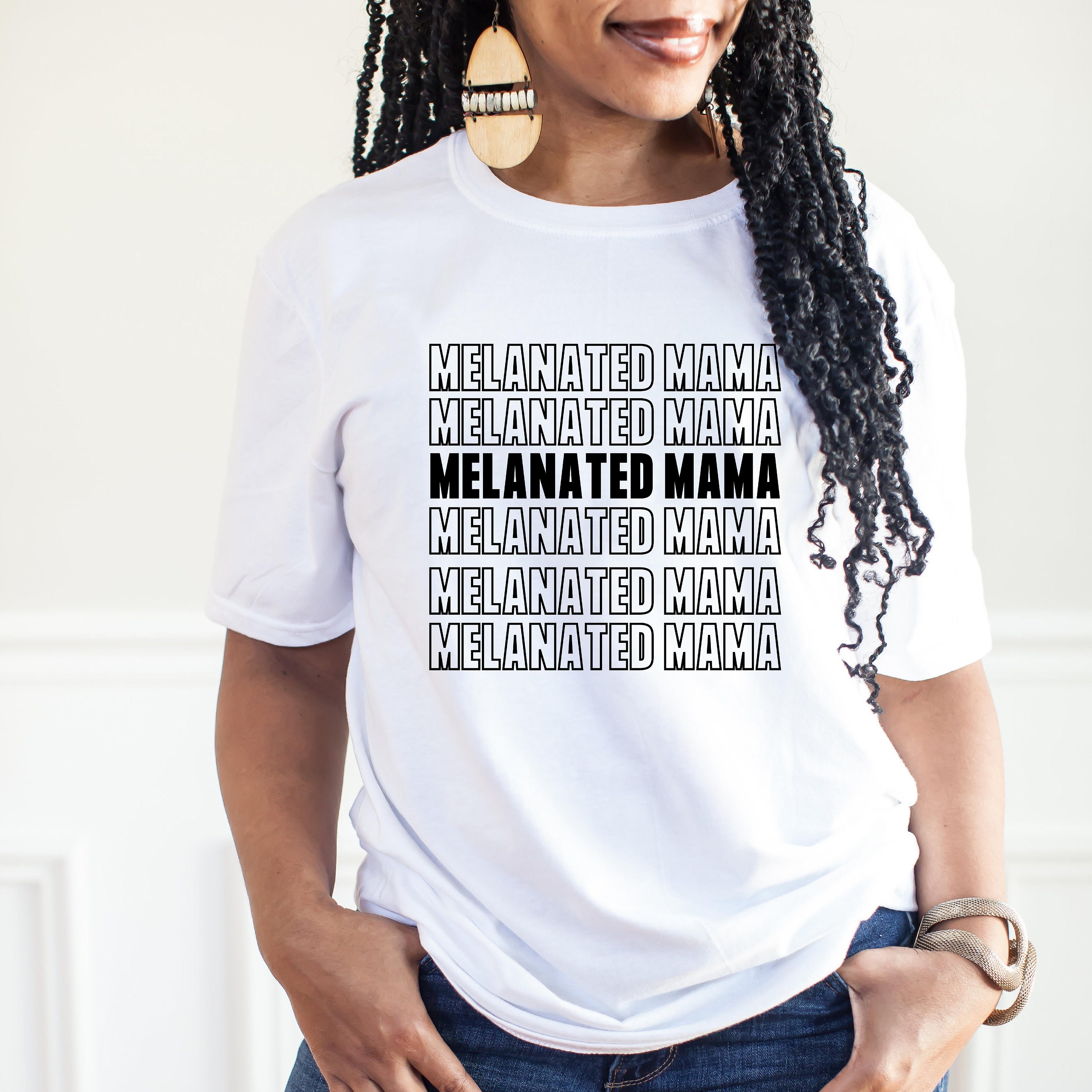 Melanated Mama Shirt Shirts for Black Women Black History | Etsy