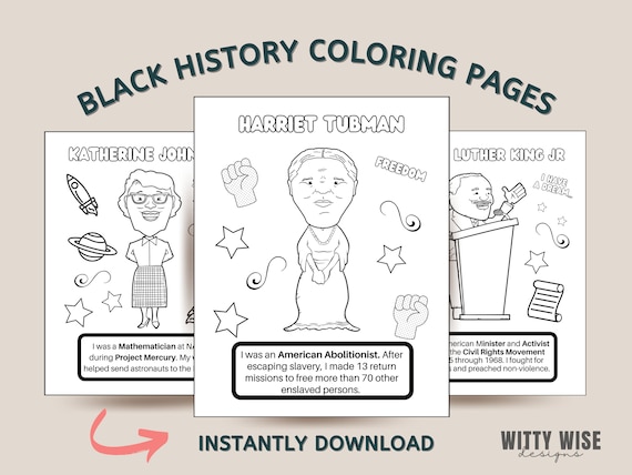 Black History Coloring Pages  Educational Resources