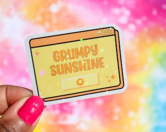 Grumpy Sunshine Sticker | Book Stickers | Stickers for Kindle | Book Club | Book Tropes | BookTok | Gifts for Her | Book Lover Gift | SS55