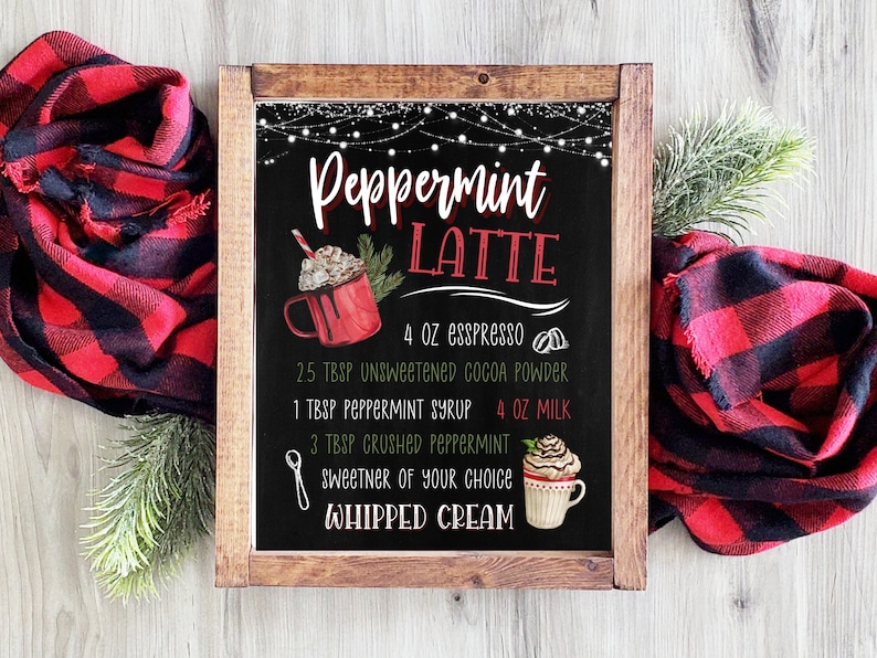 Christmas Coffee Bar Sign Hot Cocoa Sign Hot Chocolate image 1