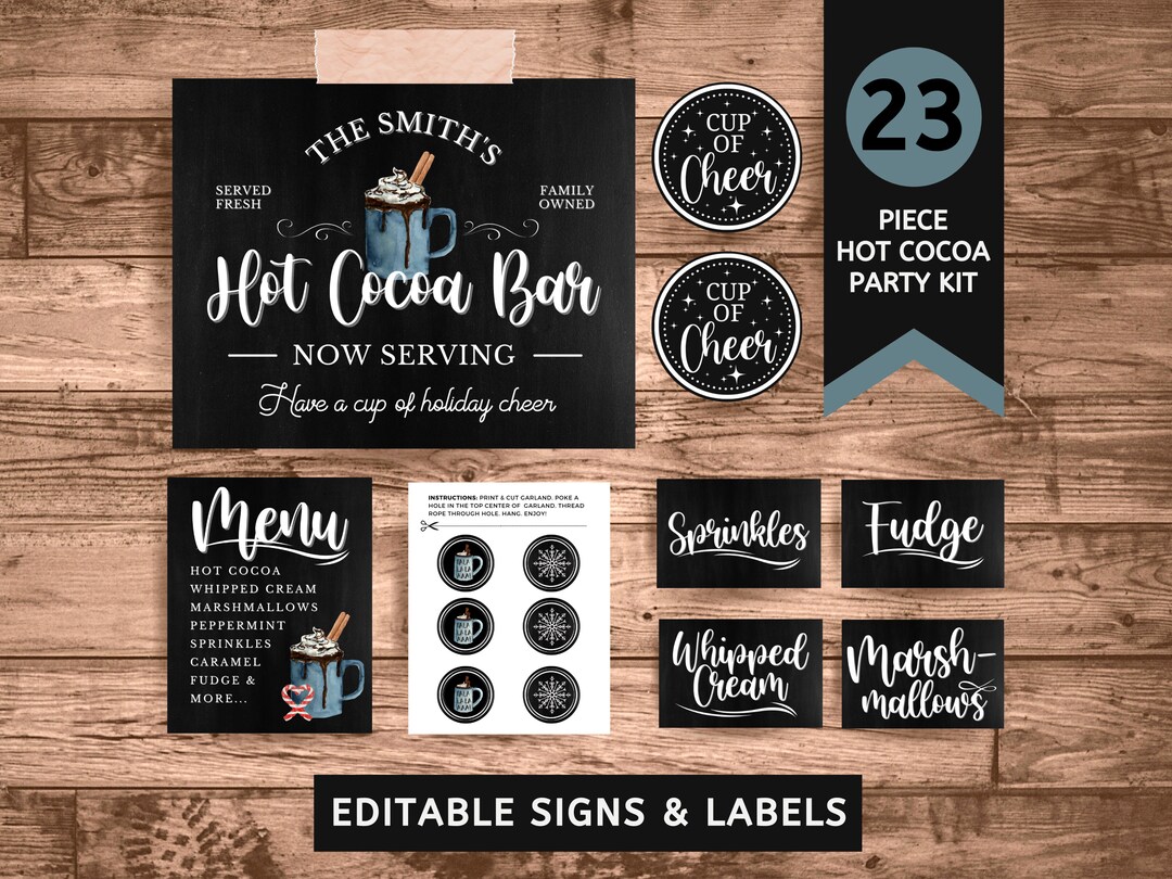 Hot Cocoa Bar Free Printable Hot Cocoa Bar Free Printable