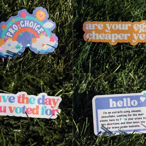 Anti Trump Sticker Pack | I Did That Sticker | Have The Day You Vote For | Eat The Rich | Pro Choice Sticker | Liberal Gifts | Feminist Gift image 5