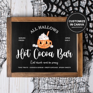 Halloween Coffee Bar Sign | All Hallows Eve Decor | Halloween Wall Art | Spooky Decor | Fall Coffee Bar | Printable Wall Art