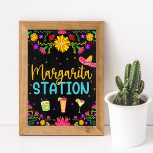 Margarita Bar Sign | Fiesta Theme Party | Fiesta Bridal Shower | Fiesta Baby Shower | Taco Graduation Party | Printable Party Decor