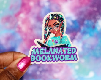 Black Girl Stickers | Book Sticker | Book Club | Stickers for Kindles and Laptop | Stocking Stuffers | Gift for Her | Book Lover Gift | SS27