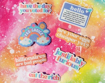 Anti Trump Sticker Pack | I Did That Sticker | Have The Day You Vote For | Eat The Rich | Pro Choice Sticker | Liberal Gifts | Feminist Gift
