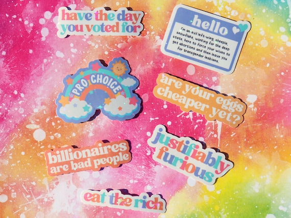 Anti Trump Sticker Pack | I Did That Sticker | Have The Day You Vote For | Eat The Rich | Pro Choice Sticker | Liberal Gifts | Feminist Gift