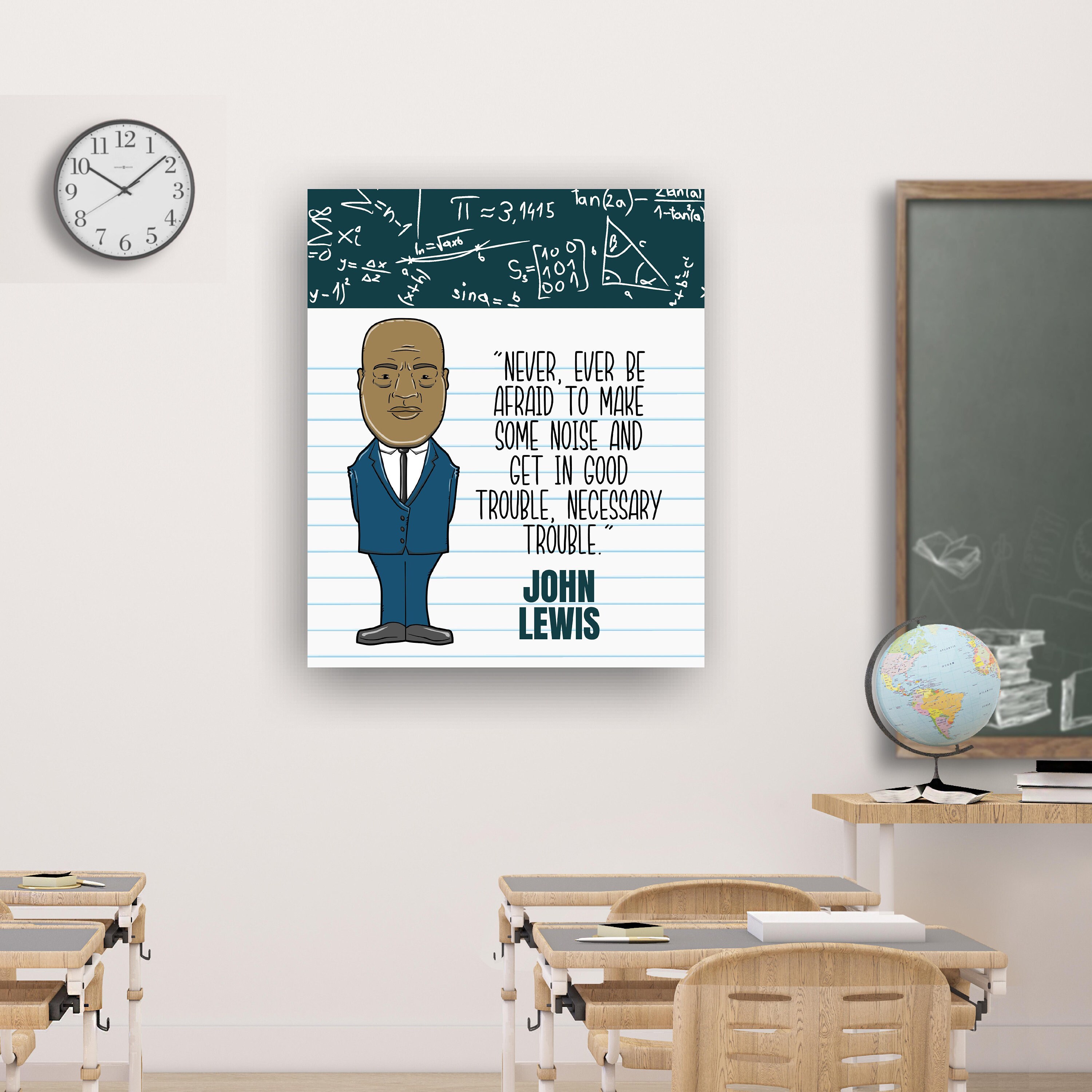 John Lewis Poster Black History Sign Educational Resources Etsy