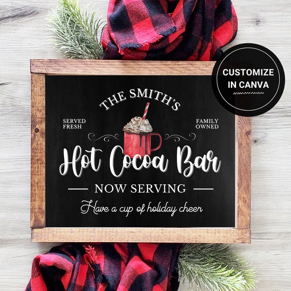 Hot Chocolate Sign Personalized - Etsy