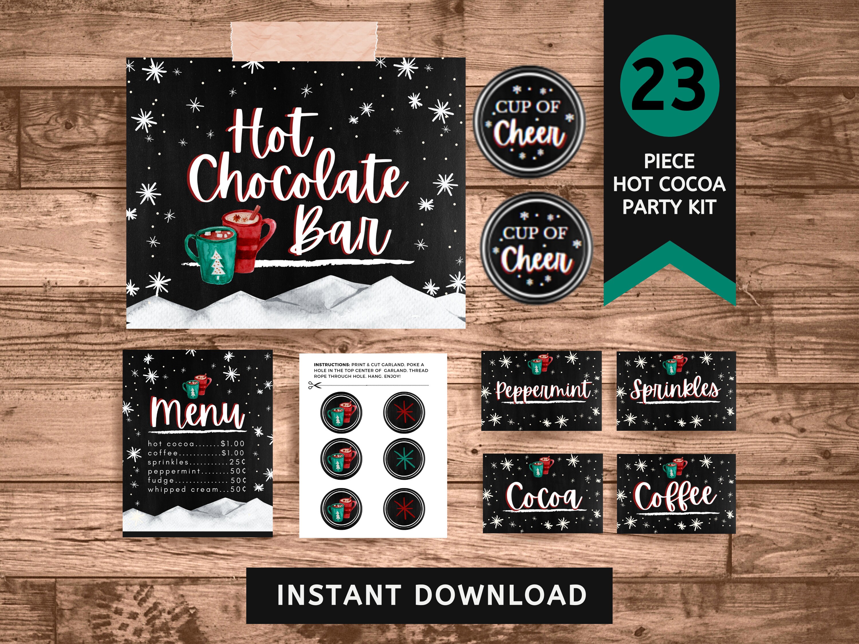 Hot Cocoa Bar Ideas (With Free Printables)