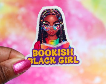 Black Girl Stickers | Book Sticker | Book Club | Stickers for Kindles and Laptop | Stocking Stuffers | Gift for Her | Book Lover Gift | SS28