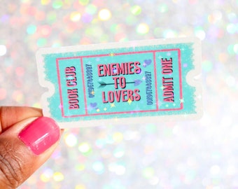 Book Club Sticker | Bookish Sticker | Reading Sticker | E-Reader Sticker | Ticket Stub | Booktok | Gifts for Her |  | Enemies to Lovers