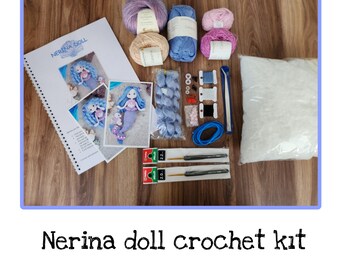 Kit de crochet pour poupée Nerina - Modèle anglais Amigurumi