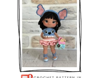 Wzór na lalkę Lumi Amigurumi w formacie PDF | Wzór na szydełkową lalkę | Pobieranie cyfrowe | Angielski