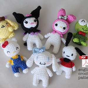 keychain size. kitty and friends pdf PATTERN TUTORİAL ENGLİSH