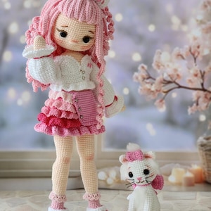 Lydia Doll Virkmönster, 32 cm Amigurumi (PDF-mönster) bild 2