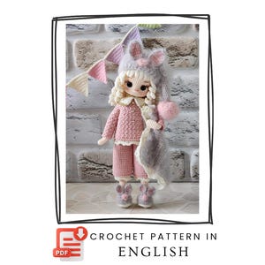 Patrón de crochet para muñeca amigurumi Pera: Tutorial en PDF para un juguete hecho a mano (en inglés)