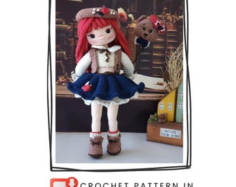Lizzie doll pdf Doll Amigurumi Pattern PDF | Crochet Doll Pattern | Digital Download | English