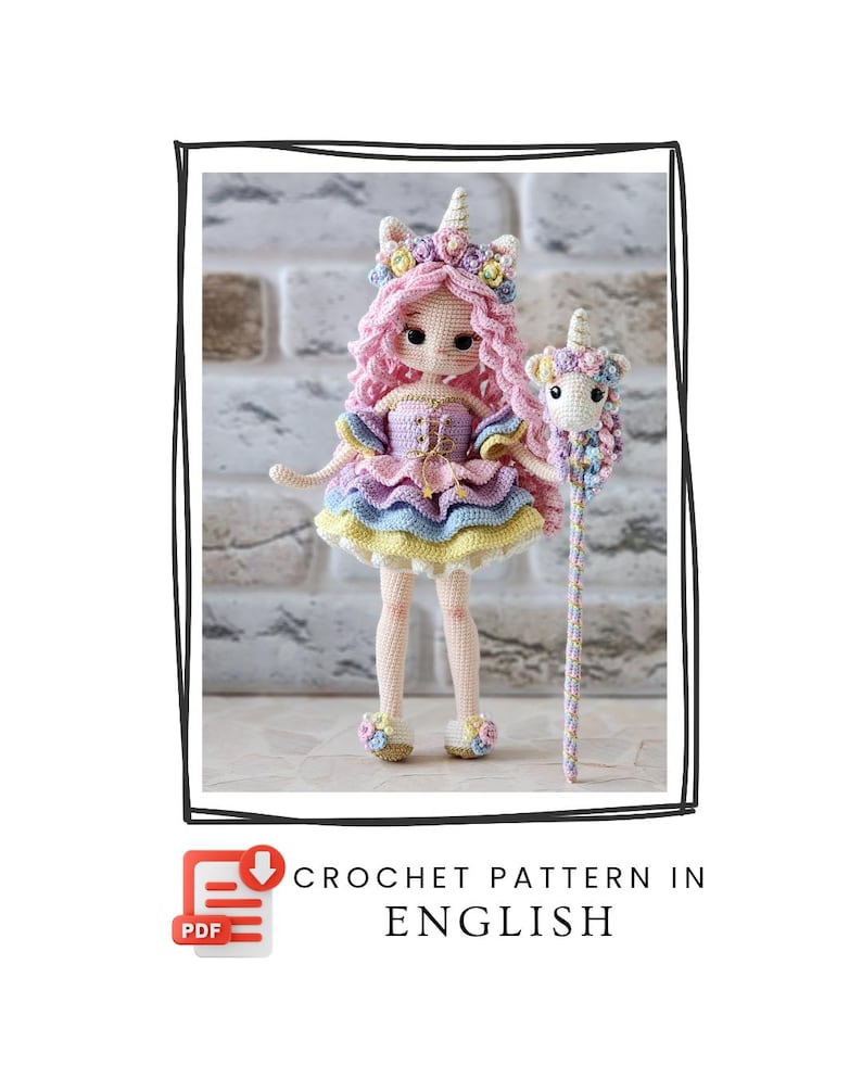 Lunaria doll Amigurumi Pattern PDF | Crochet Pattern | Digital Download | English image 1
